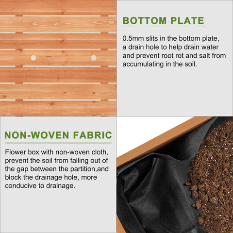 BIRASIL drainage holes with inner liner protect soil moisture and wood
