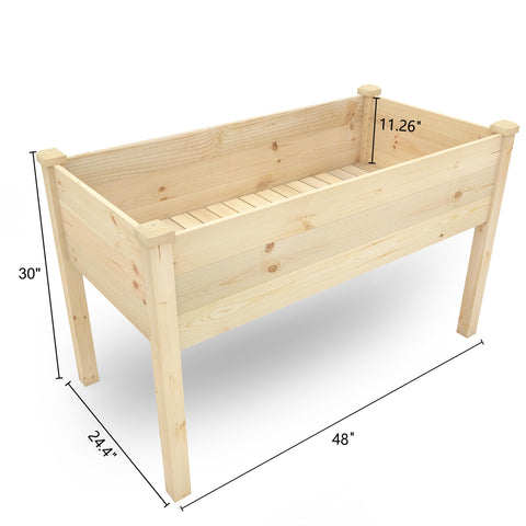 Birasil raised garden bed on legs elevates soil for easier tending.