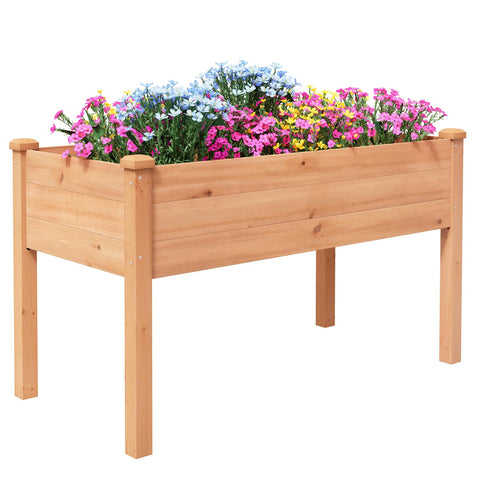 BIRASIL outdoor raised garden bed wood planter for durable outdoor gardening