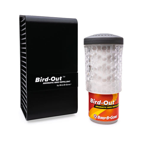 Bird-Out Cartridge ready for replacement provides up to 60 days of deterrence.