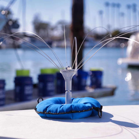 Bird B Gone portable base ideal for boats and docks.