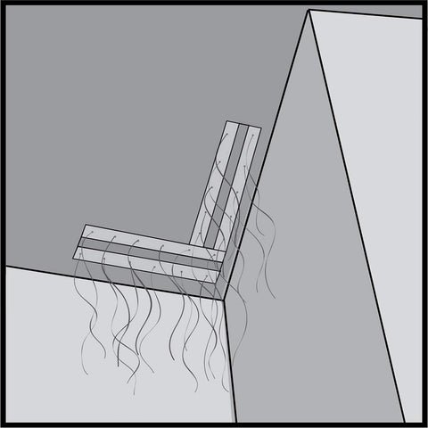 Barrier under gables demonstrating discreet exterior protection.