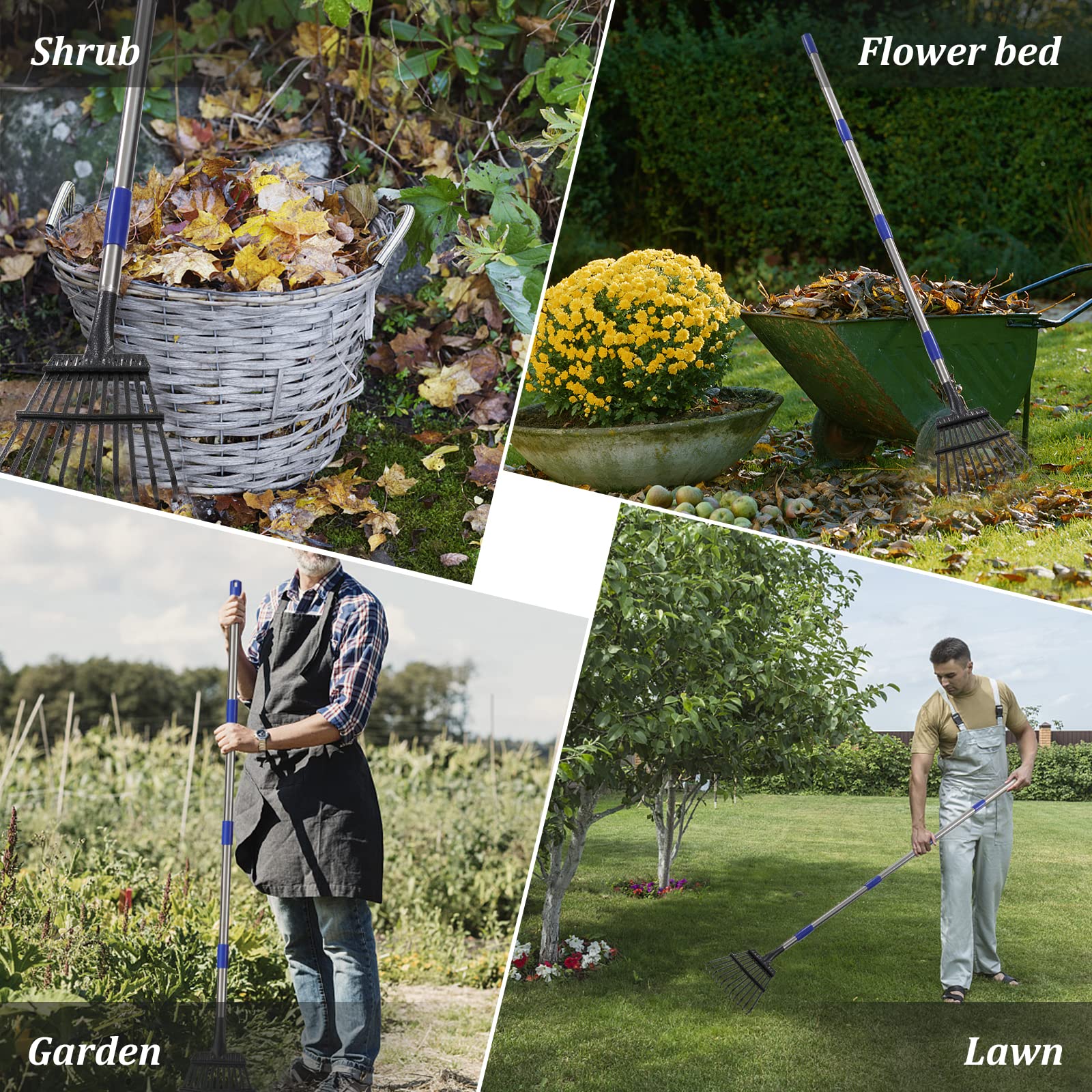 Bird Twig Garden Rake designed for heavy-duty yard maintenance tasks.