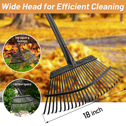 Bird Twig metal tine rake designed for durability in tough yard cleanup