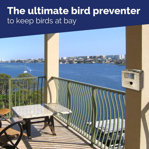 Bird-X Balcony Gard motion-sensor mode activates only when needed, conserving power.
