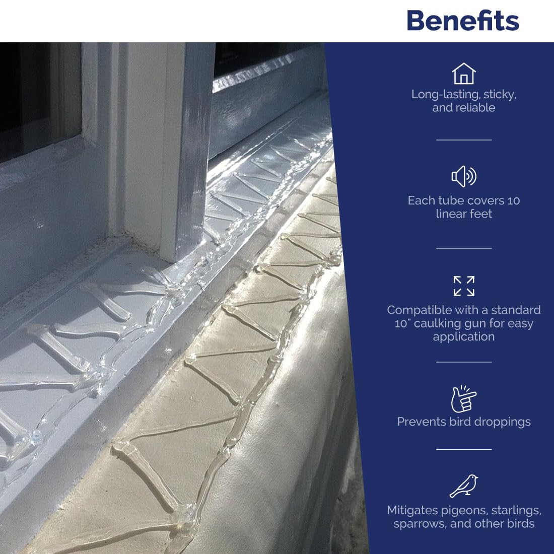 Bird-X Bird Proof Gel around a chimney area reduces nuisance birds