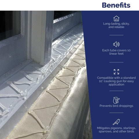 Bird-X Bird Proof Gel around a chimney area reduces nuisance birds