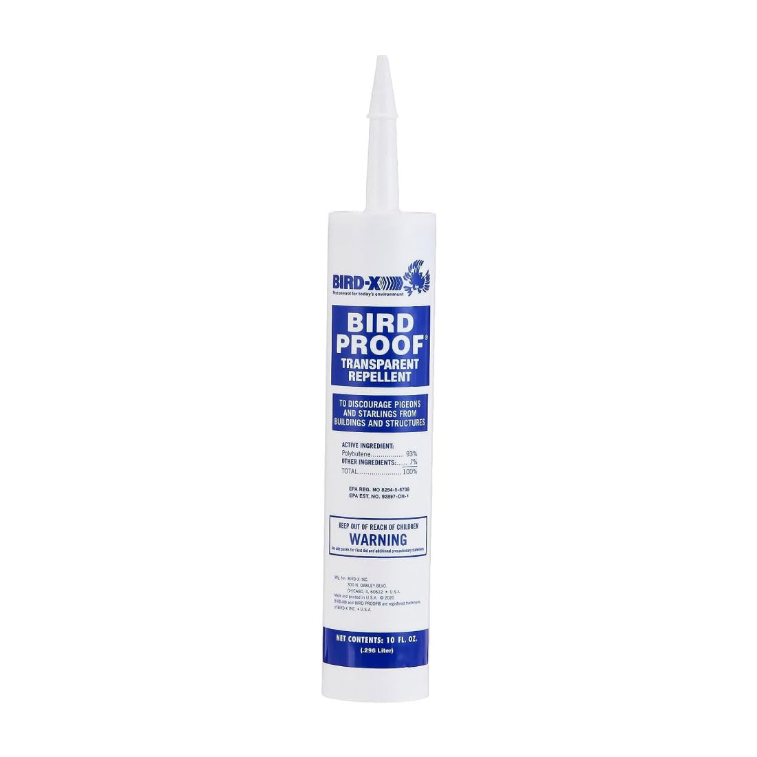 Bird-X Bird Proof Gel on a ledge provides a durable deterrent against roosting