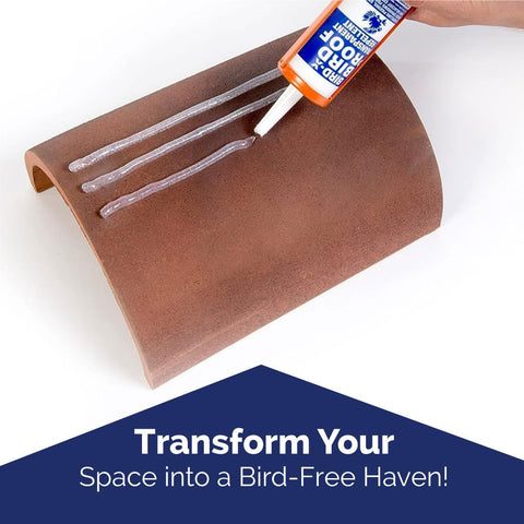 Bird-X Bird Proof Gel on rafters creates an unseen deterrent for birds