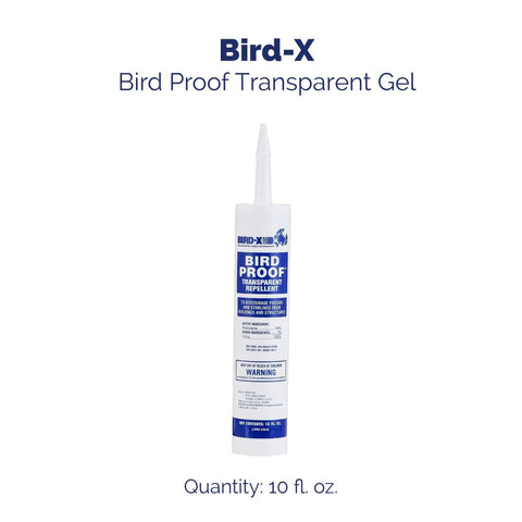 Bird-X Bird Proof Gel applied to a window sill helps keep surfaces clean