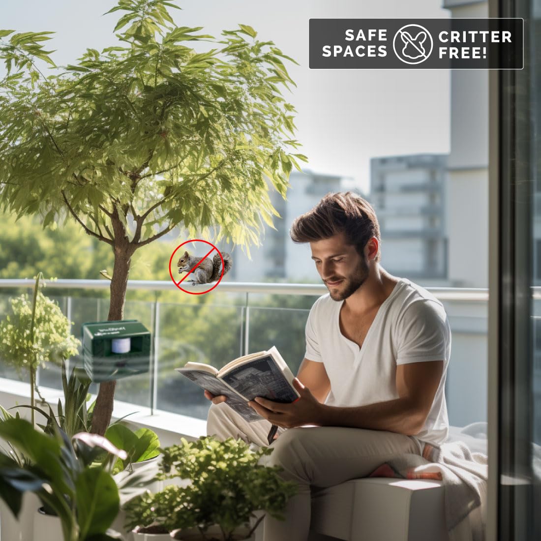 Bird-X Yard Gard motion-sensor-activation detects intruders and triggers deterrence