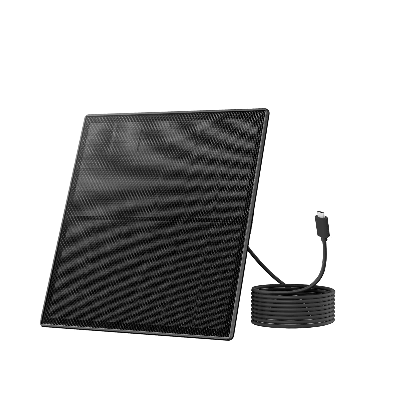 Birdfy 5W solar panel in an outdoor setup powering a feeder camera with continuous energy