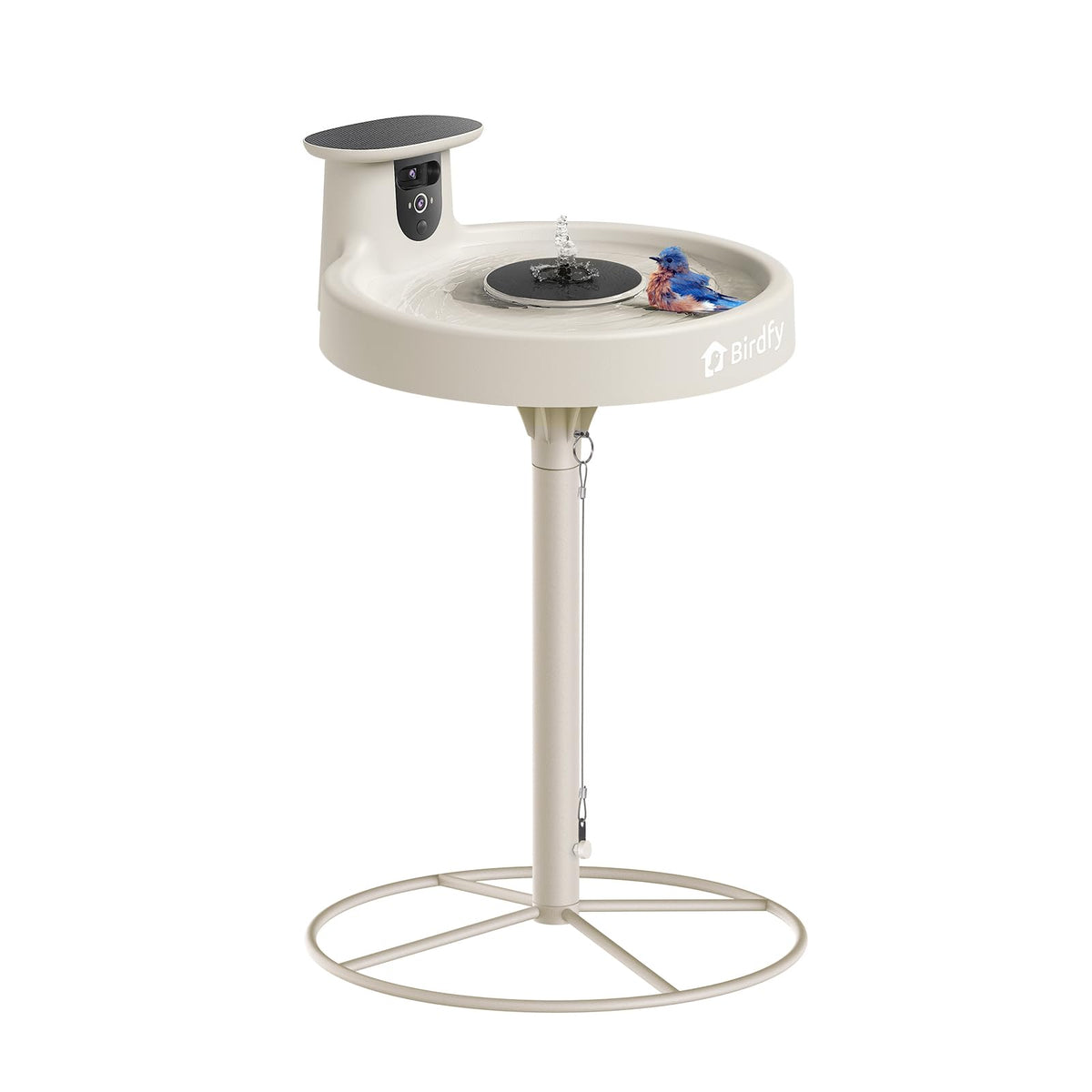 Birdfy Bath Pro dual-lens camera captures birds clearly during baths.