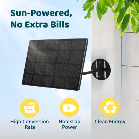 Birdfy panel bracket with 360° rotation and 90° tilt optimizes sun exposure.