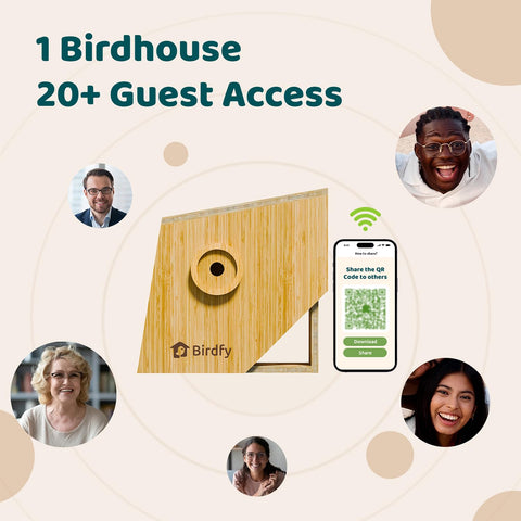 Birdfy Smart Bird House connects bird lovers worldwide to share videos and sightings.