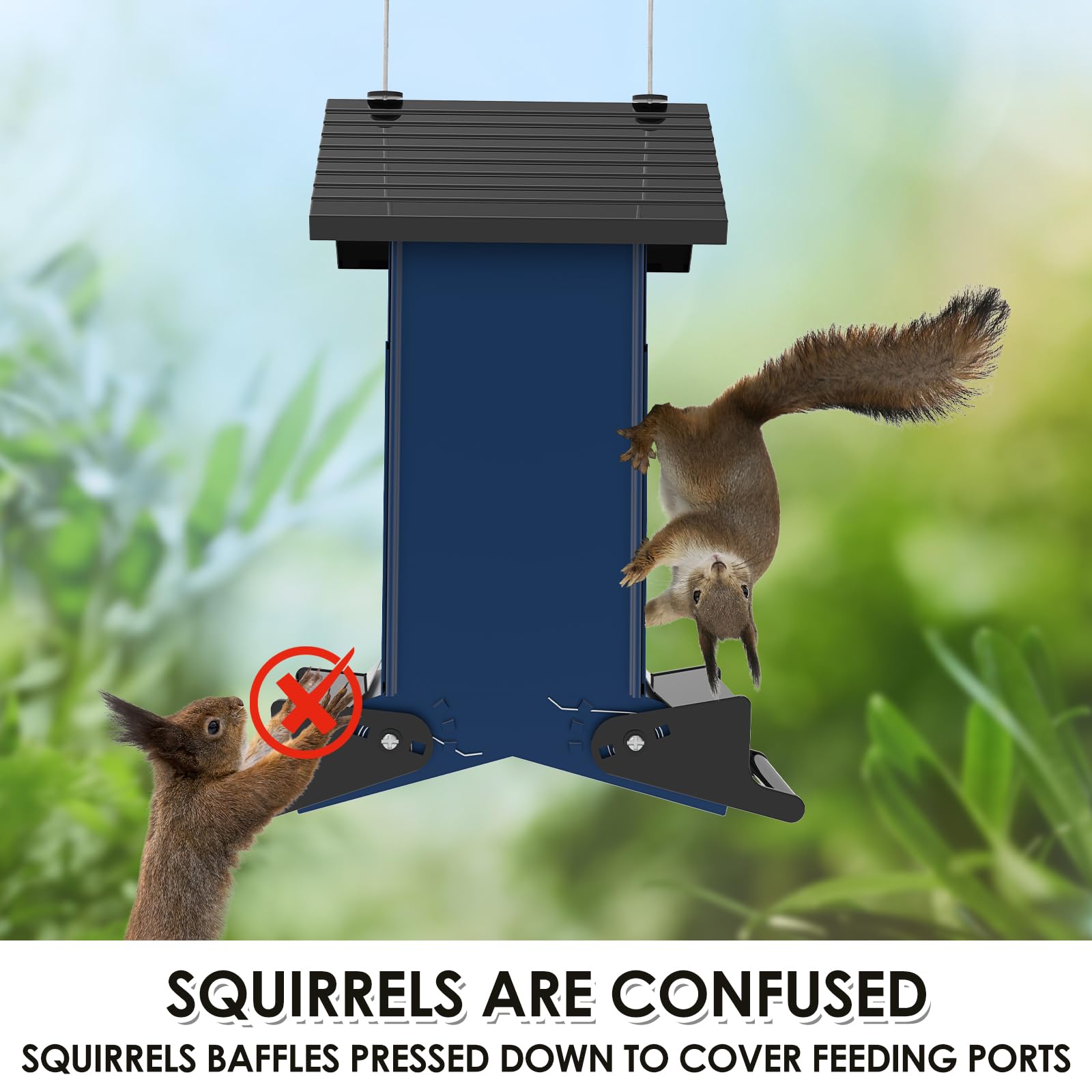 Birdkiss all-metal feeder delivering sturdy garden decor and reliable performance.
