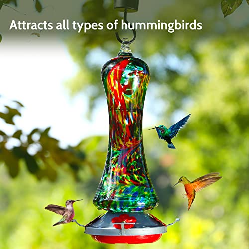 Birdkiss wide mouth glass feeder makes filling simple.