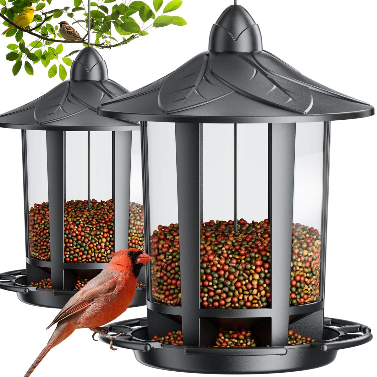 Birdream castle-design bird feeder in assembly stage for easy setup.