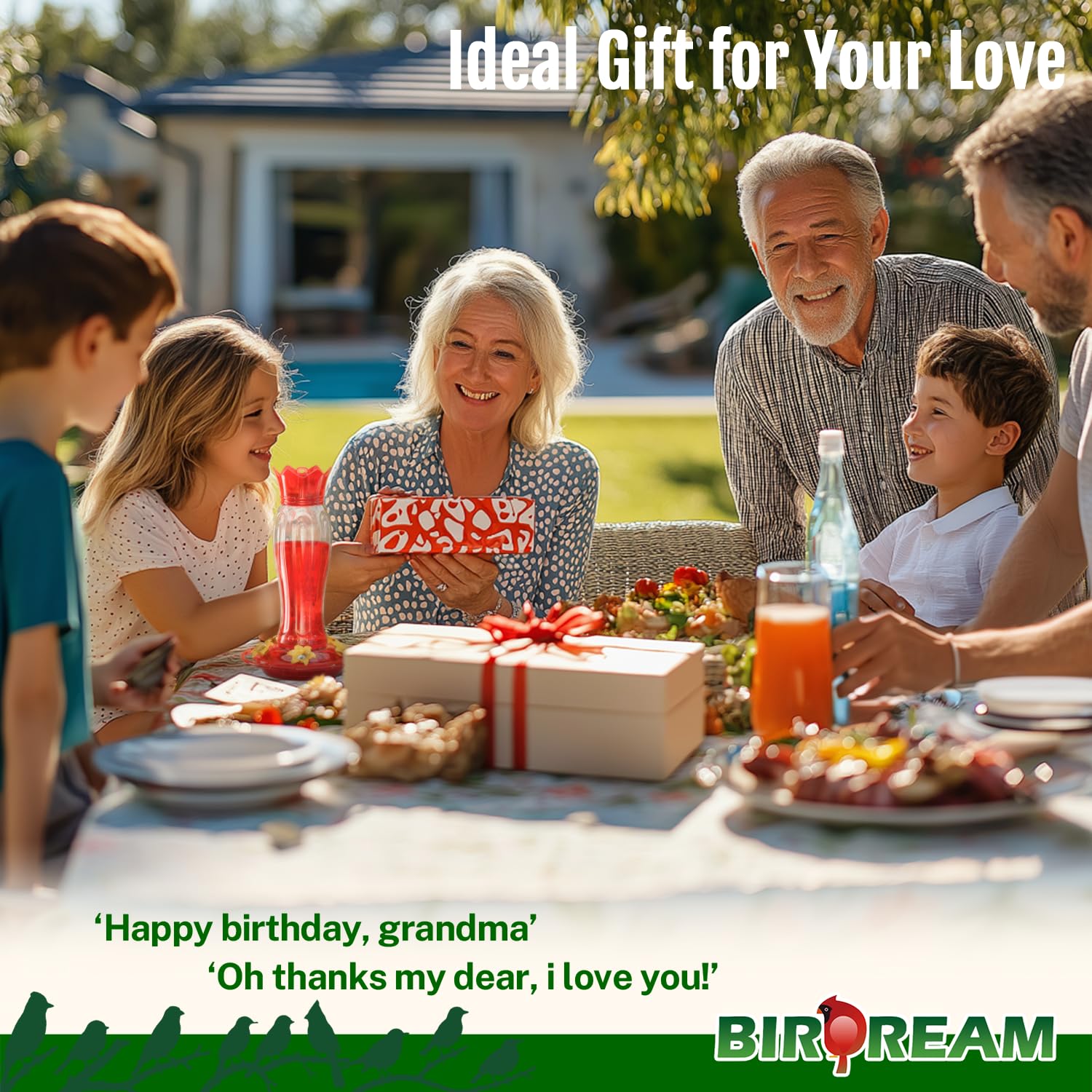 Birdream leak-proof gasket prevents spills during outdoor use