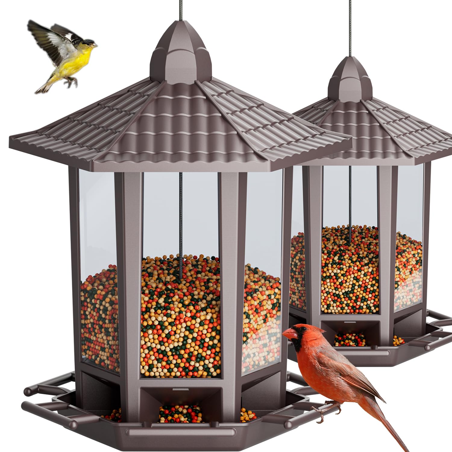 Birdream pagoda feeder with easy assembly for quick outdoor setup.