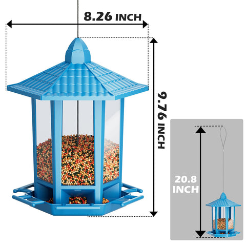 Birdream pagoda bird feeder transparent panel—easy seed monitoring