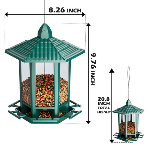 Birdream pagoda transparent panel for easy seed level checks