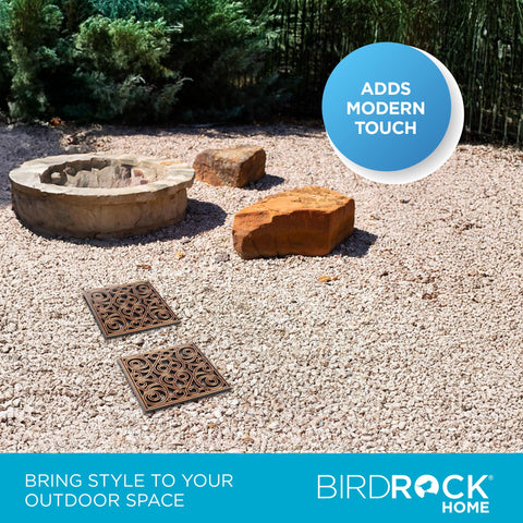 BIRDROCK HOME 12-inch square copper stone outdoors durable surface.