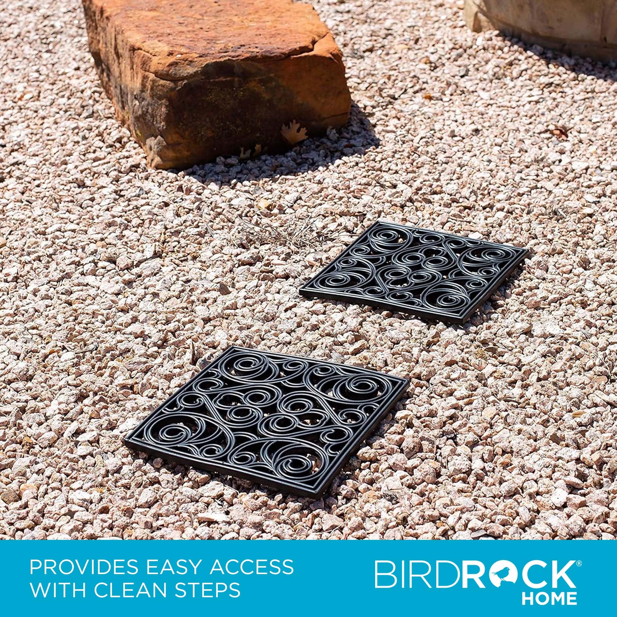 BIRDROCK HOME durable rubber path-pavers withstand weather while protecting your ground.
