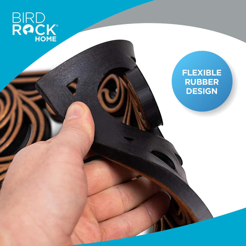BIRDROCK HOME rubber paver on grass cushions every step.