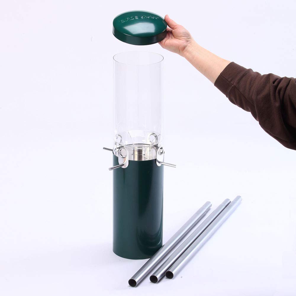 Birds Choice four aluminum perches give multiple birds comfortable dining.