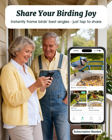 BIRDSFAVE AI identification sends species alerts to your phone.