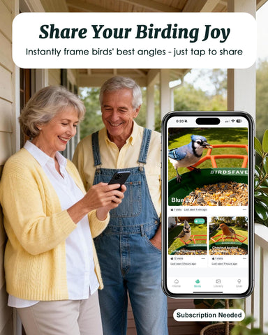 BIRDSFAVE AI bird ID alerts keep you updated on visiting species