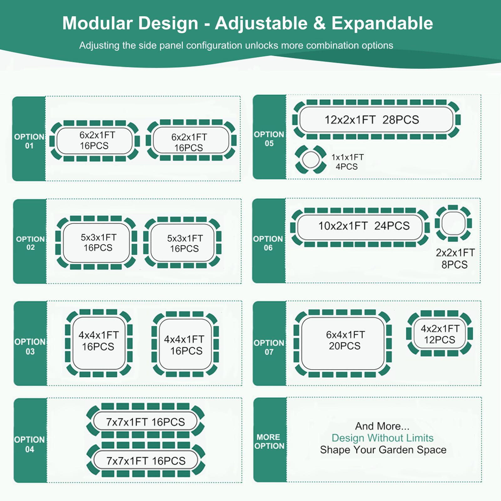 Birdsinyard two-pack modular configuration connects for larger garden layouts