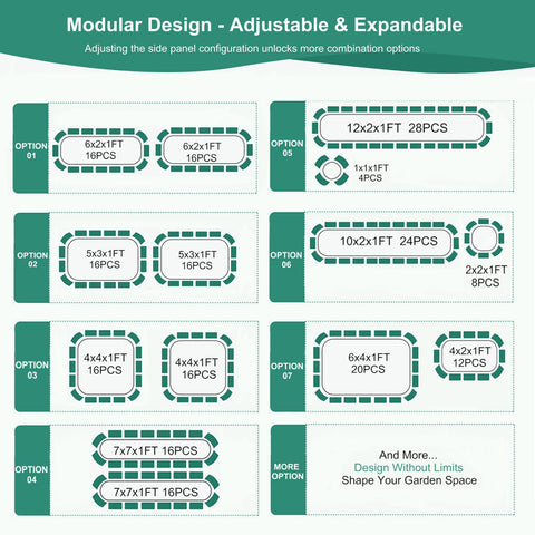 Birdsinyard two-pack modular configuration connects for larger garden layouts
