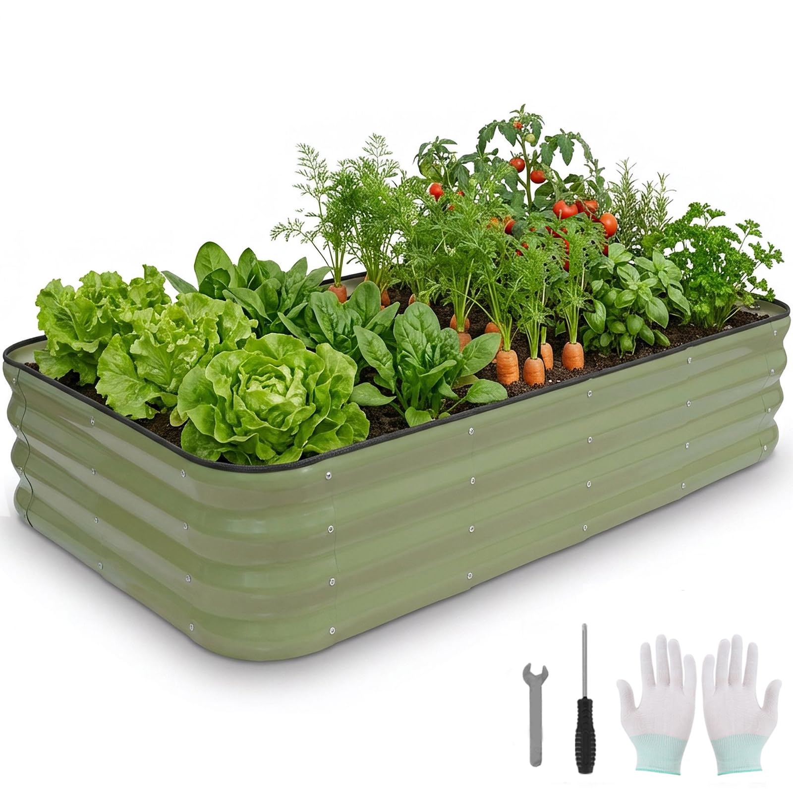 BIRDSINYARD 4-in-1 modular galvanized raised bed demonstrates flexible layout for small-space gardening.