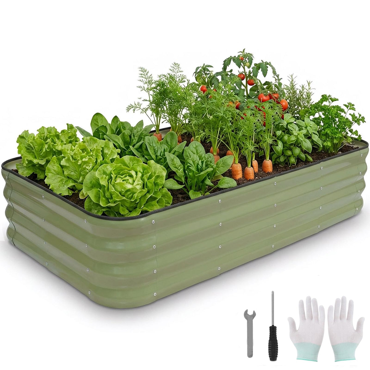 BIRDSINYARD 4-in-1 modular galvanized raised bed demonstrates flexible layout for small-space gardening.