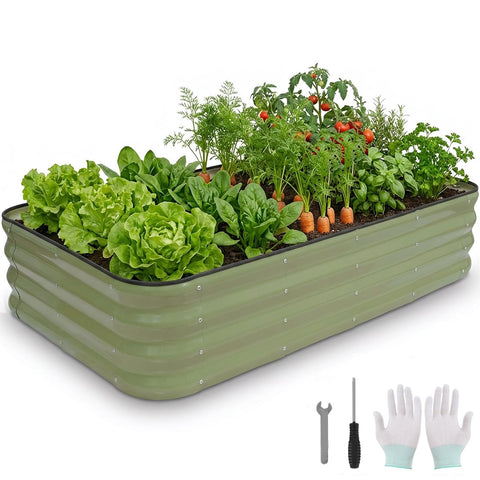 BIRDSINYARD 4-in-1 modular galvanized raised bed demonstrates flexible layout for small-space gardening.