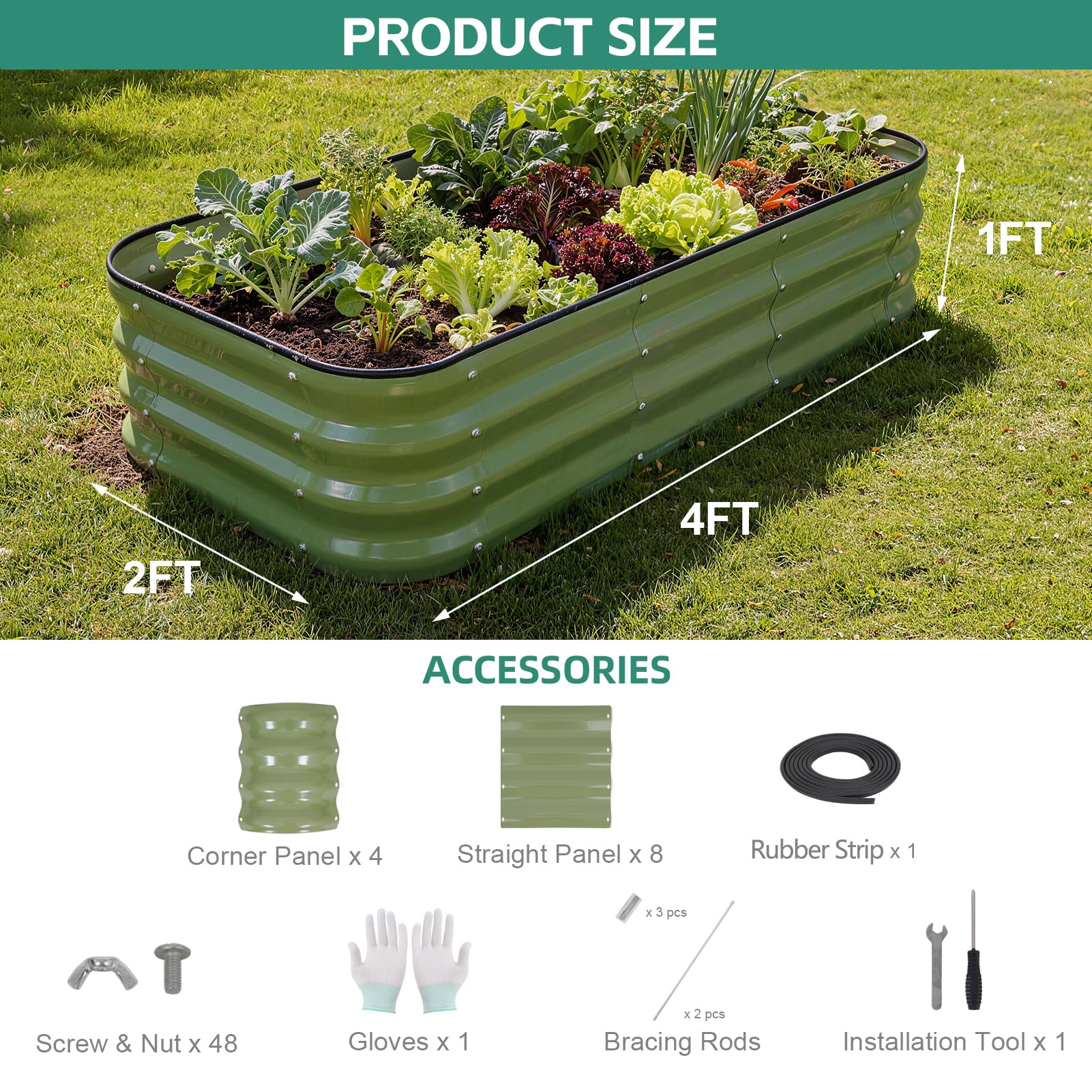Birdsinyard bracing rods kit demonstrates solid support for larger plantings.