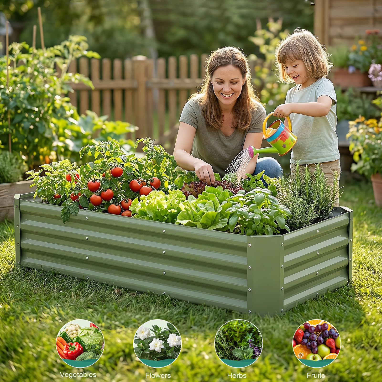 BIRDSINYARD versatile bed for vegetables, fruits, and flowers.
