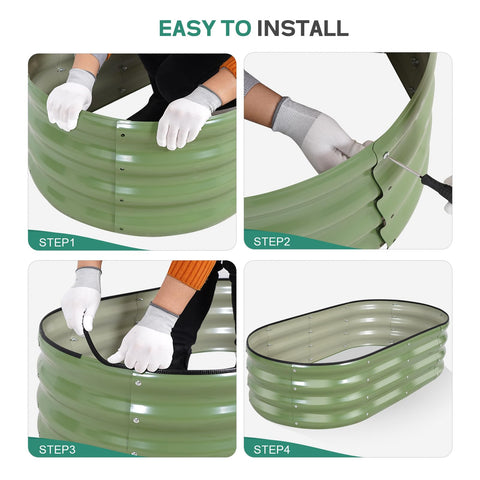 BIRDSINYARD olive green finish adds subtle color to gardens