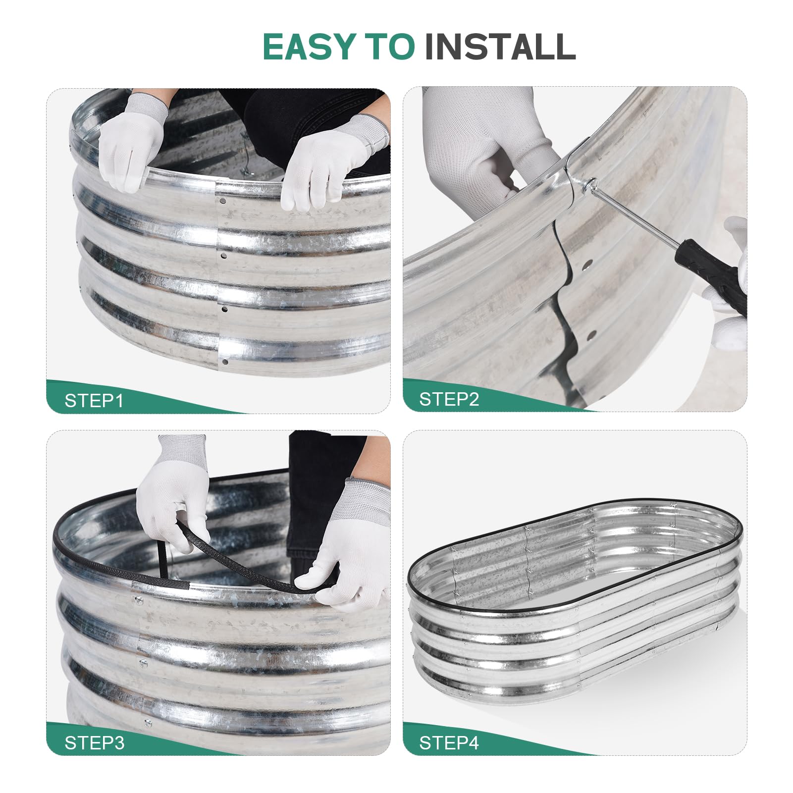 Birdsinyard galvanized planter supports sturdy outdoor gardening year round
