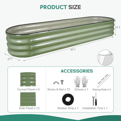BIRDSINYARD oval metal planter with safety edging protects family while gardening.