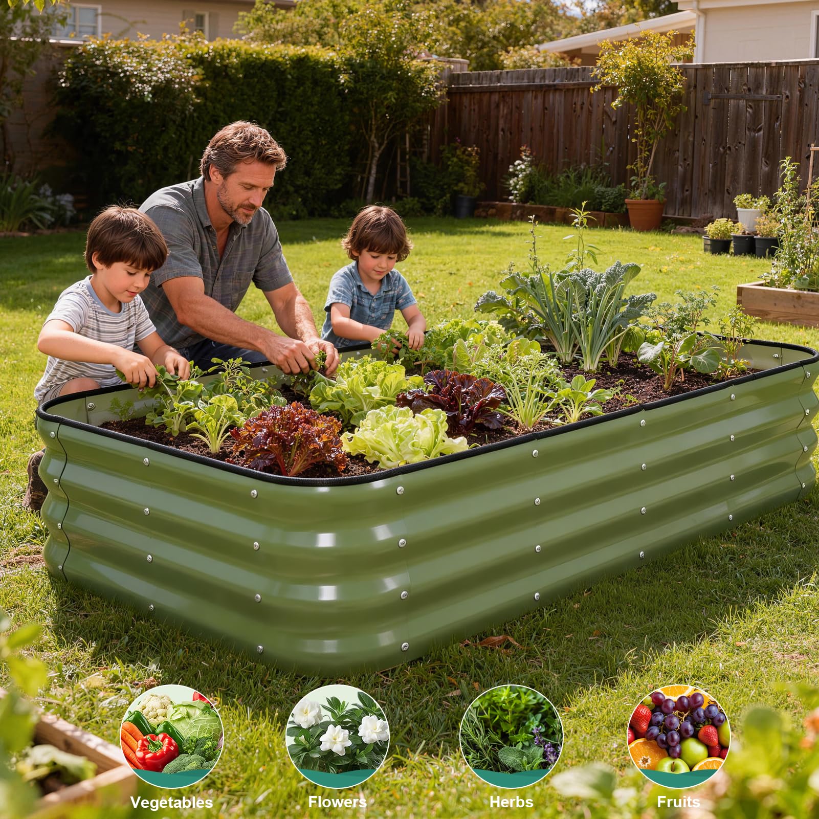 BIRDSINYARD rust-resistant coating emphasizes durability against sun and rain outdoors.