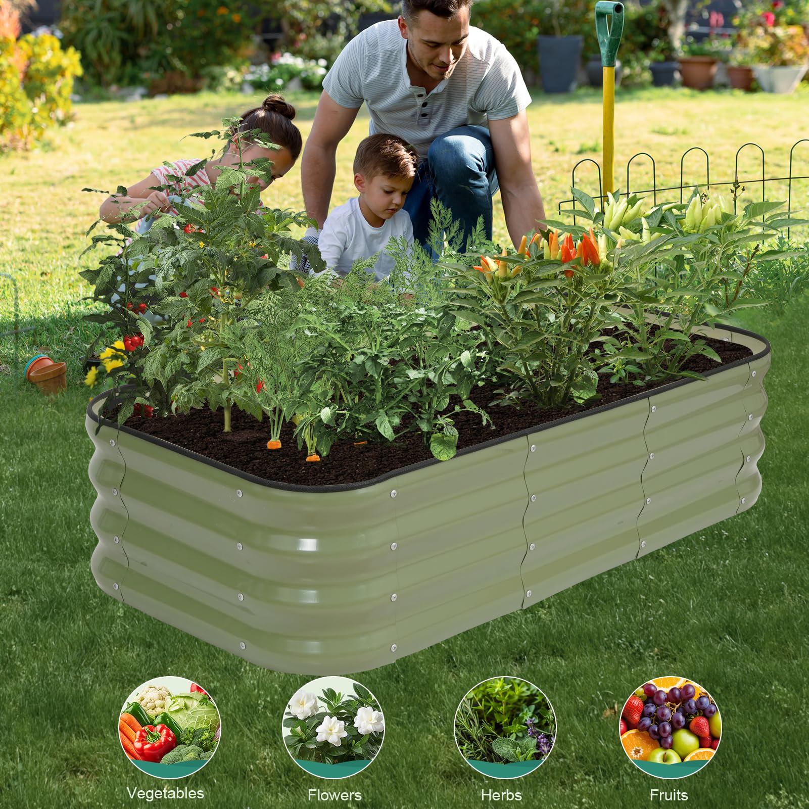 BIRDSINYARD ideal for vegetables, herbs, fruits, and flowers in home gardens.