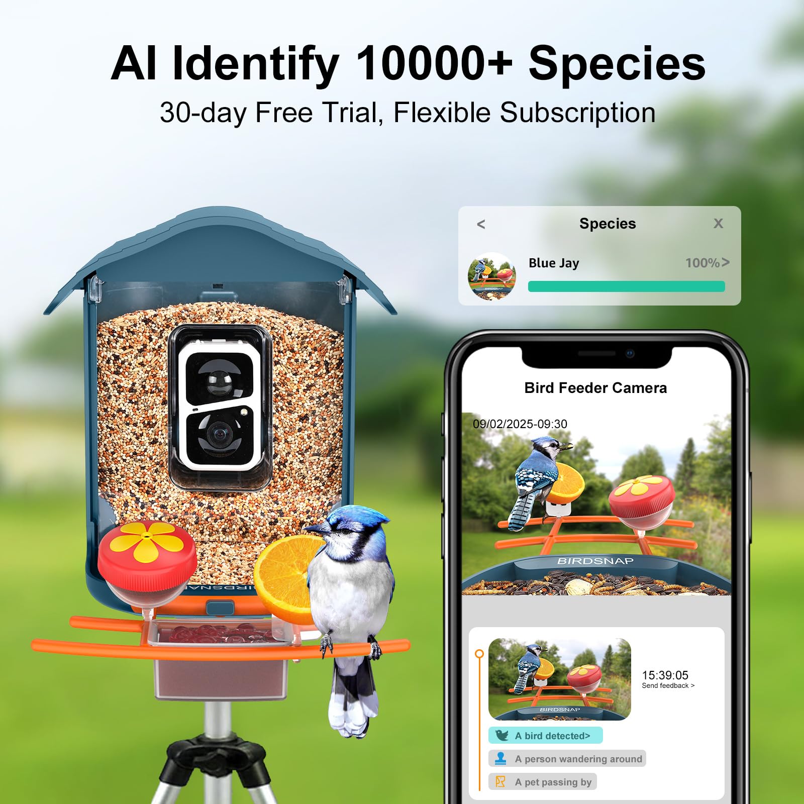 Birdsnap PAV camera lens with 160-degree wide angle captures more birds