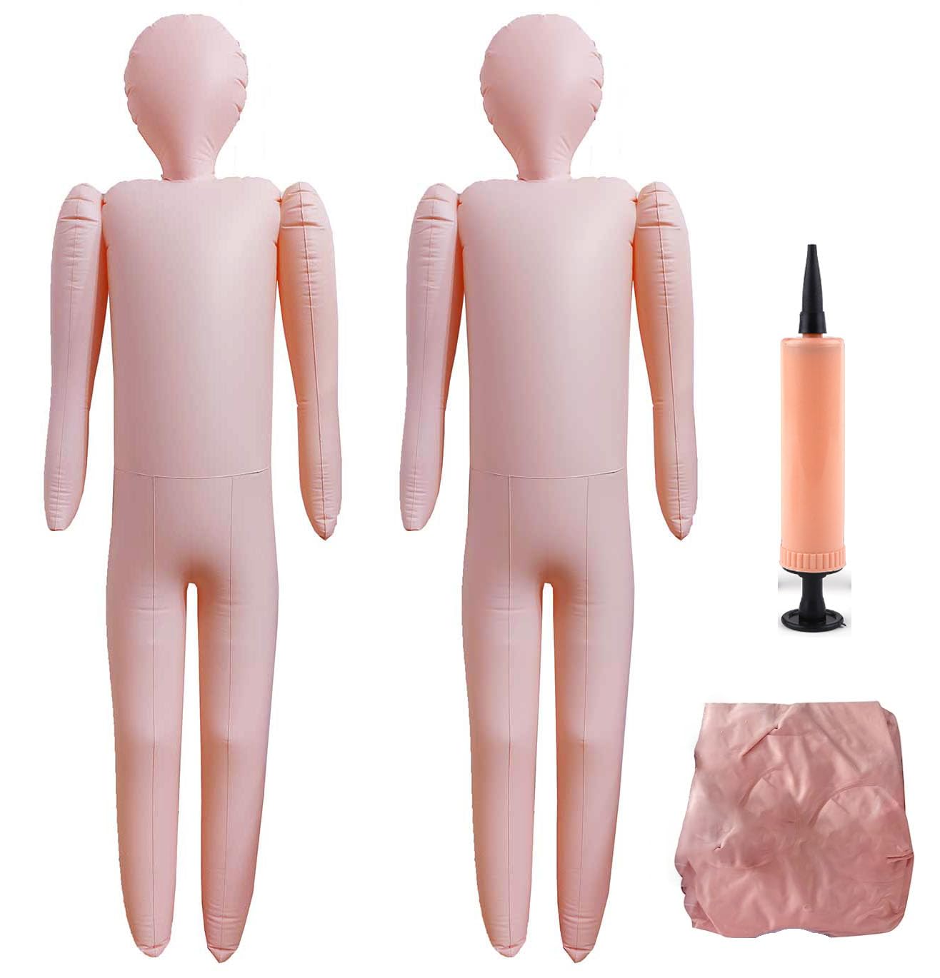 Birheatry 60-inch inflatable body mannequin standing for lifelike costume displays.
