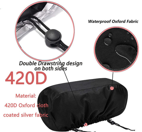 Birheatry bottom drawstring closure keeps the cover secure against wind.