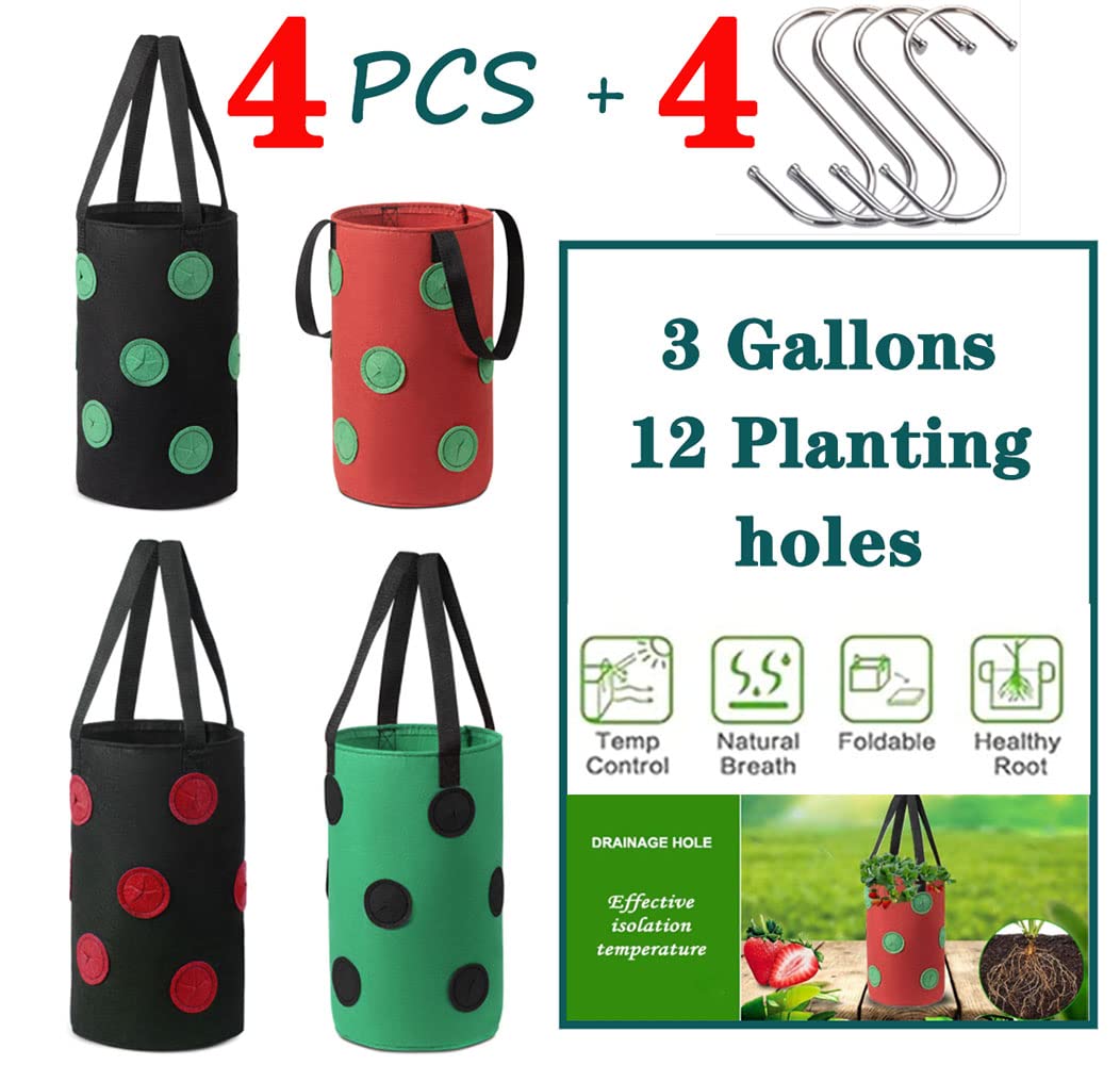 Birheatry upside-down strawberry planter for vertical growing