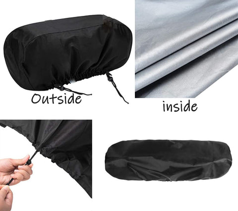 Birheatry UV-resistant cover shields outdoor heaters from sun damage.