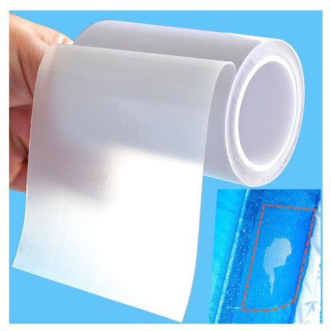 Birllaid inflatable patch roll applied to seal a large bounce house hole for a durable fix